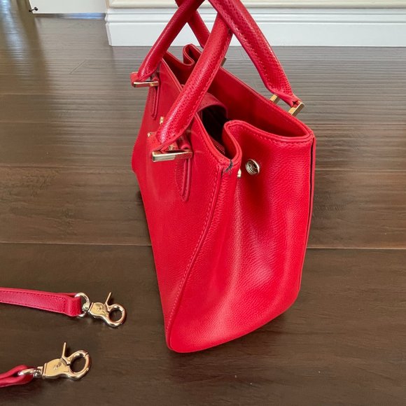 Jacques Esterel Red Handbag with adjustable crossbody/shoulder strap - Picture 8 of 12